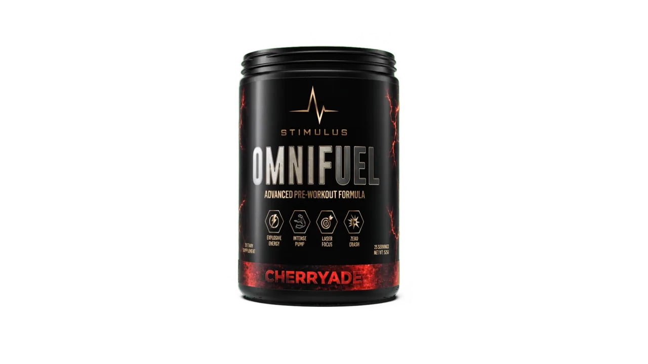 OMNIFUEL Advanced Pre-Workout — Cherryade, 525g tub
